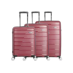 Zestaw walizek Saxoline Bliss bordowy set (S/M/L)