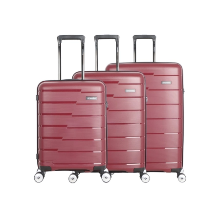 Zestaw walizek Saxoline Bliss bordowy set (S/M/L)