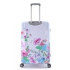 Mała walizka Elle Flower biała 40l