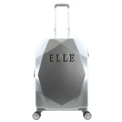 Mała walizka Elle Diamond srebrna 32l