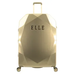 Duża walizka Elle Diamond złota 93l