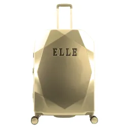 Średnia walizka Elle Diamond złota 63l