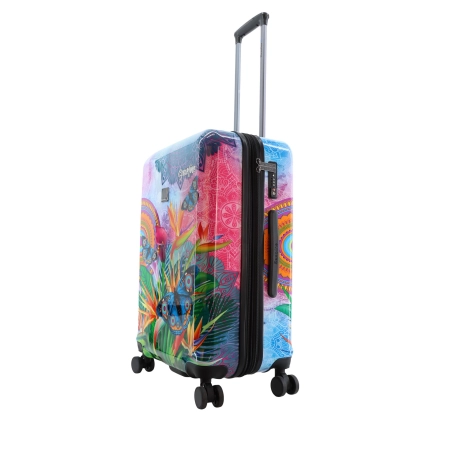 Średnia walizka Saxoline Butterfly Nature 66l