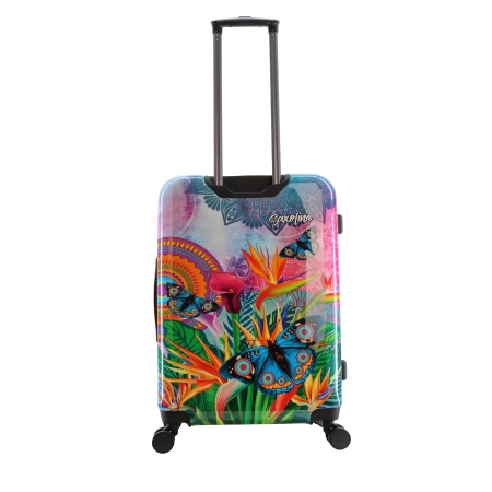Średnia walizka Saxoline Butterfly Nature 66l