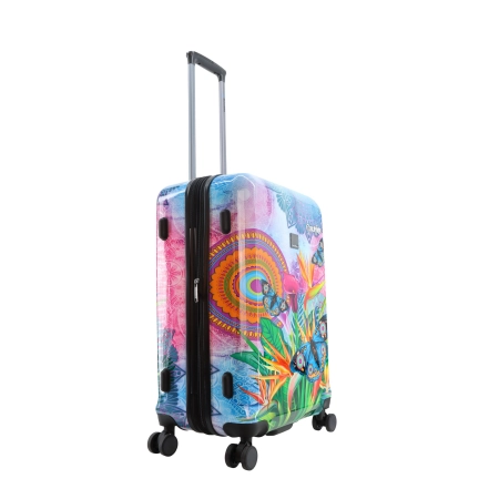 Średnia walizka Saxoline Butterfly Nature 66l