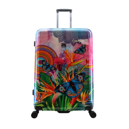 Duża walizka Saxoline Butterfly Nature 103l