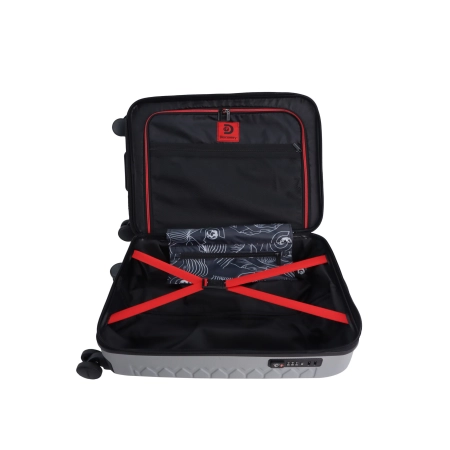 Mała walizka Discovery Reptile srebrna 30l