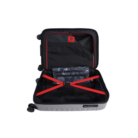 Mała walizka Discovery Reptile srebrna 30l