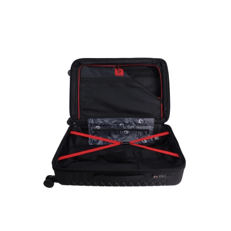 Średnia walizka Discovery Reptile czarna 71l