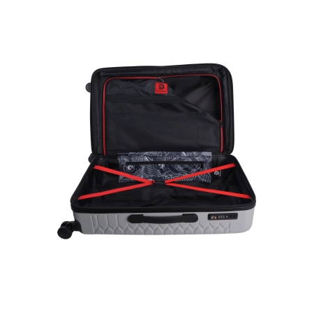 Średnia walizka Discovery Reptile srebrna 71l