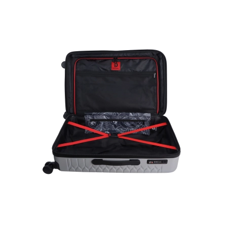 Średnia walizka Discovery Reptile srebrna 71l