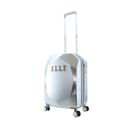 Mała walizka Elle Diamond srebrna 32l