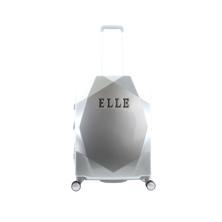 Średnia walizka Elle Diamond srebrna 63l
