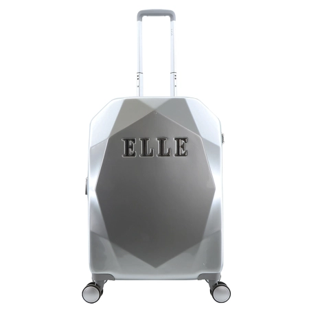 Mała walizka Elle Diamond srebrna 32l