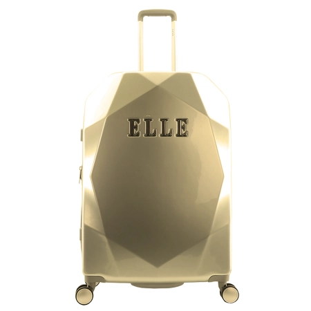Średnia walizka Elle Diamond złota 63l