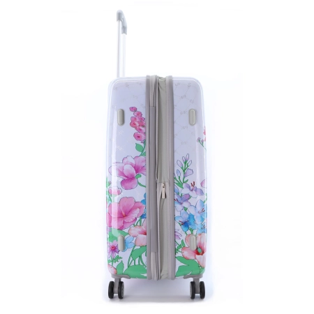 Mała walizka Elle Flower biała 40l