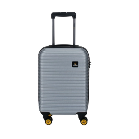 Mała walizka National Geographic Abroad srebrna 30l