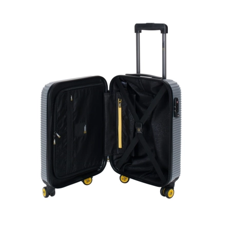Mała walizka National Geographic Abroad srebrna 30l