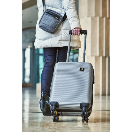 Mała walizka National Geographic Abroad srebrna 30l