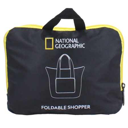 Torba zakupowa składana National Geographic Foldables czarna 14l