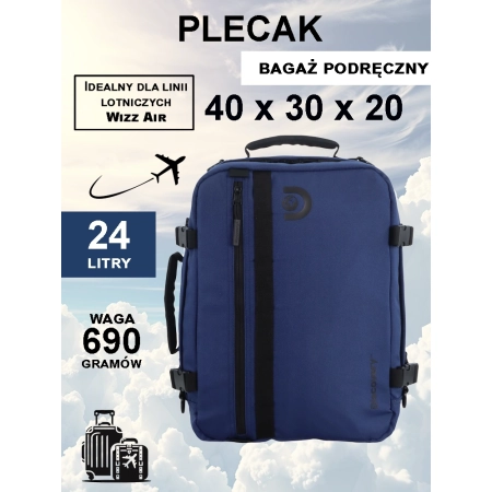 Plecak-torba kabinowa Discovery Andes navy 24l