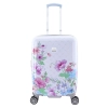Mała walizka Elle Flower biała 40l