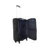 Średnia walizka Saxoline Soft czarna 48l
