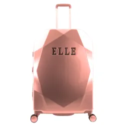 Średnia walizka Elle Diamond różowa 63l