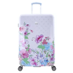 Duża walizka Elle Flower biała 91l