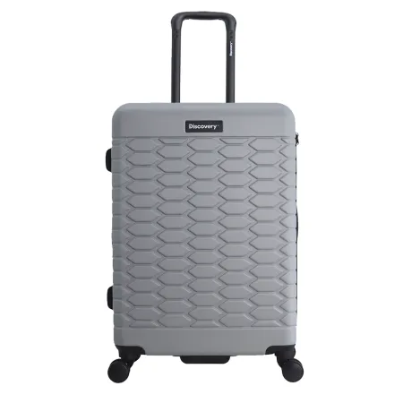 Średnia walizka Discovery Reptile srebrna 71l