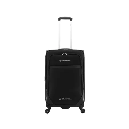 Średnia walizka Saxoline Soft czarna 48l