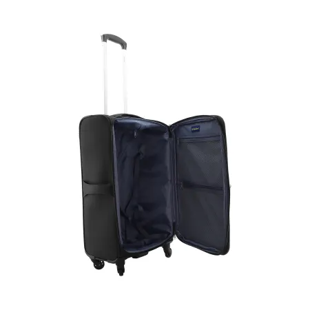 Średnia walizka Saxoline Soft czarna 48l